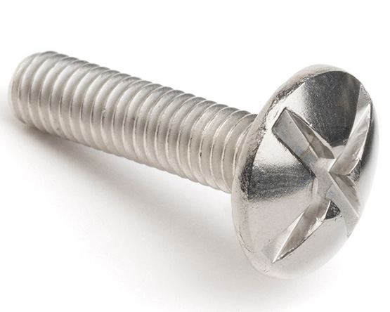 M10 X 60 CROSS-SLOT MUSHROOM HD SCREW (NFE 25-129) A4 ST/ST